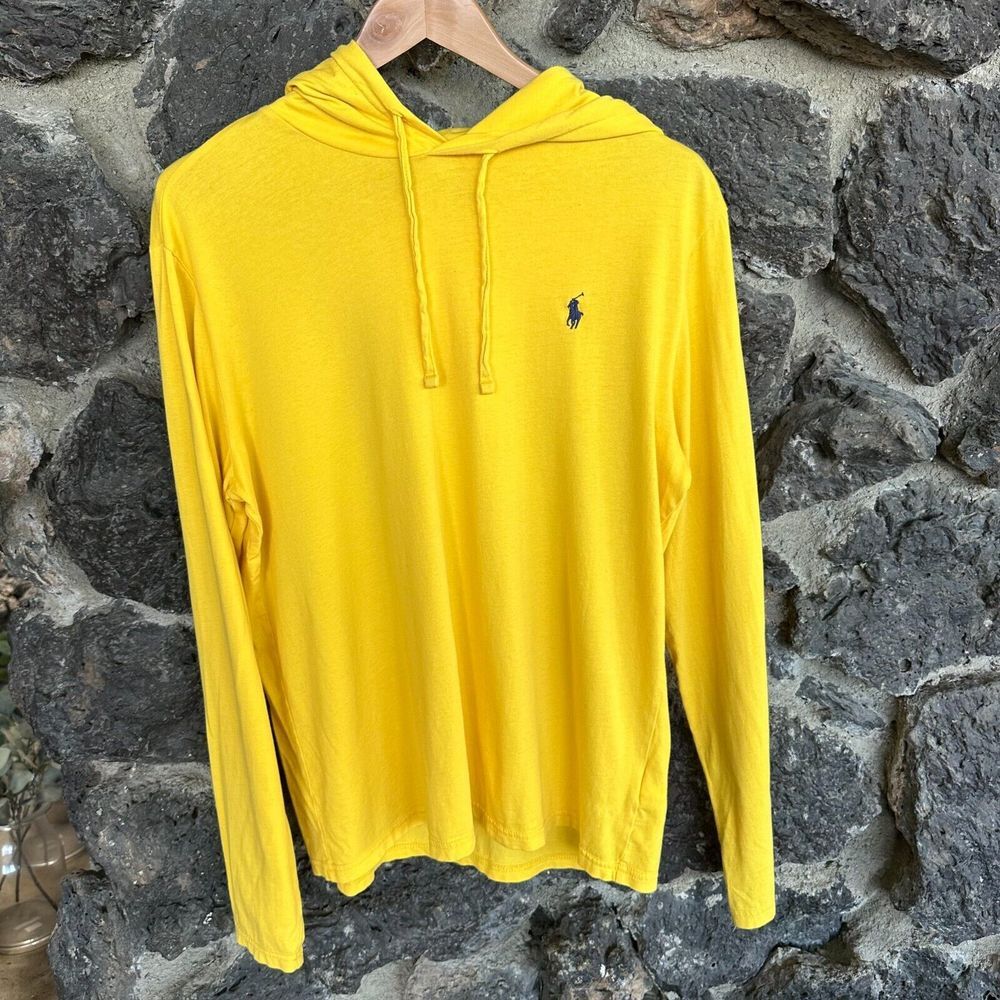 Ralph Lauren Women's Yellow Pullover Hoodie Medium